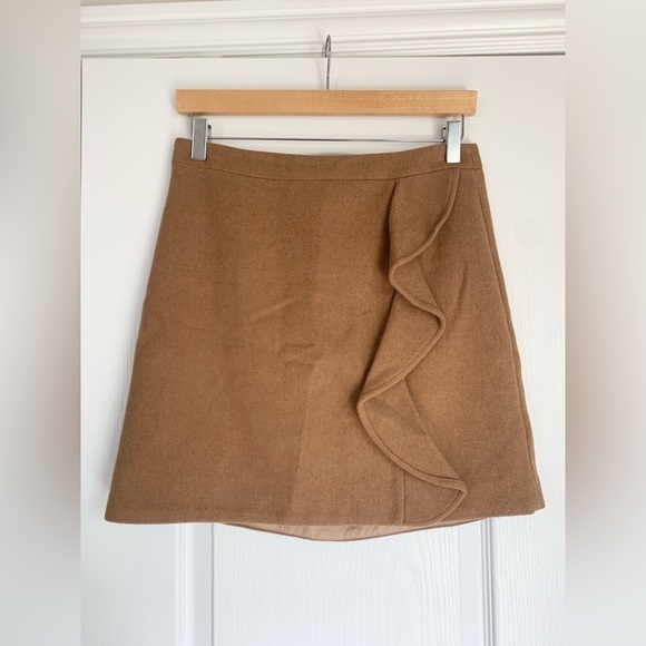 J. Crew Dresses & Skirts - J. Crew Wool Blend Ruffle Skirt